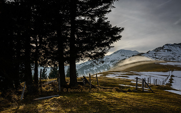 Abendstimmung oberhalb der Alp Schwantelen