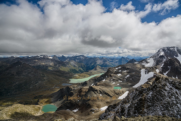 Blick vom Munt Pers Richtung Berninapass