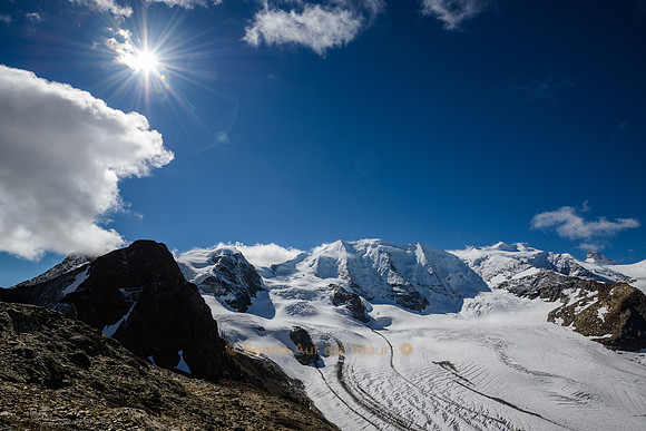 Piz Trovat mit Berninagruppe