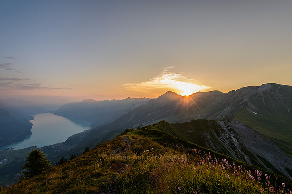 Sonnenuntergang über dem Brienzer Grat