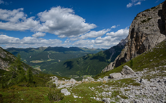 Blick vom Weisslahn Richtung Sexten